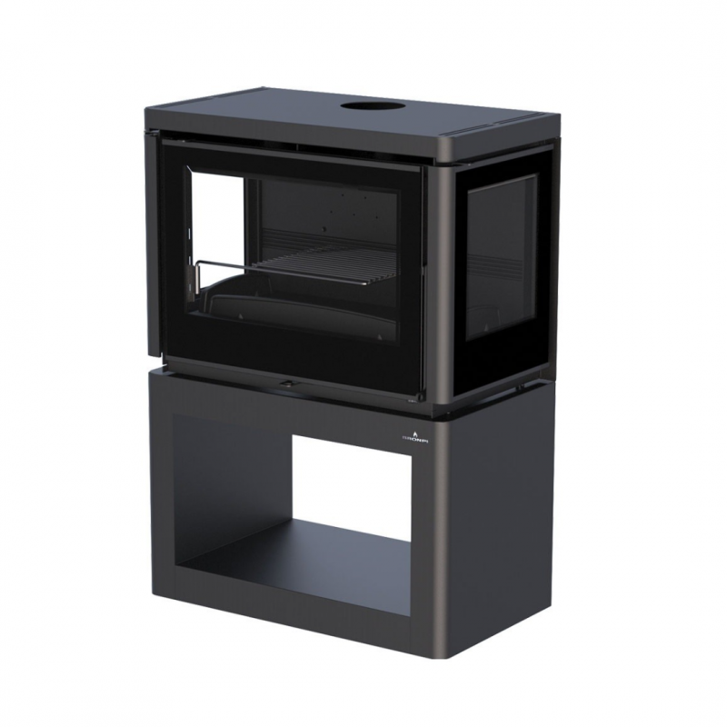 Salamandra a lenha Versalles Trifacial 12kw Bronpi