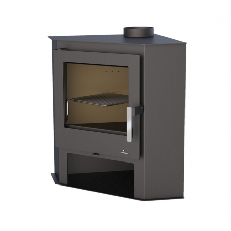 Salamandra a lenha de canto Lerma 9kw Bronpi