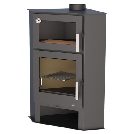 Salamandra a lenha LERMA-H com forno 9kw Bronpi