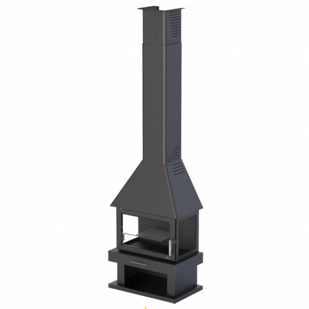 Lareira metálica trifacial HUESCA 11 kw Bronpi