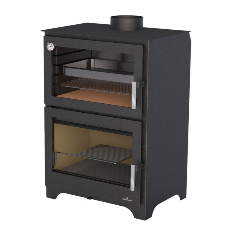 Salamandra a lenha com forno Murano Bronpi