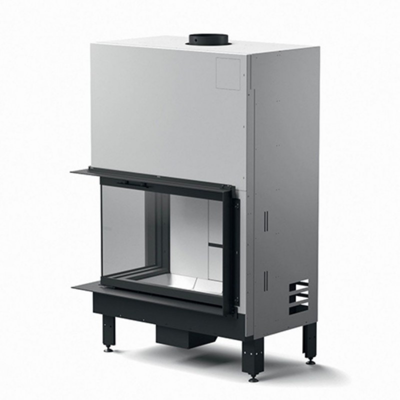 Recuperador a lenha visão lateral PLASMA 95 dx/sx MCZ