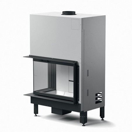 Recuperador a lenha visão lateral PLASMA 95 dx/sx MCZ