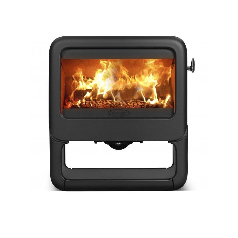 Salamandra a lenha ROCK 500 WB com lenheiro Dovre