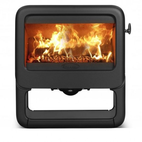 Salamandra a lenha ROCK 500 WB com lenheiro Dovre