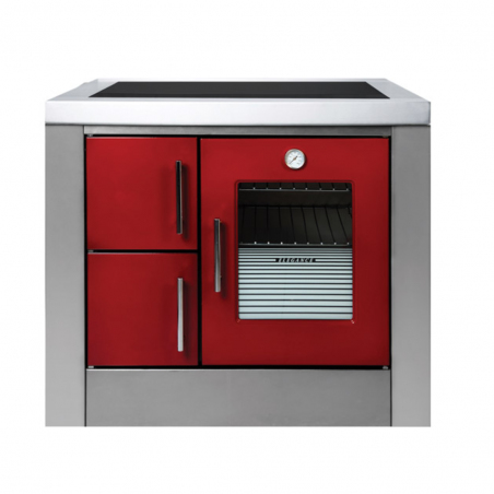 Fogão de cozinha a lenha de aquecimento central Elegance