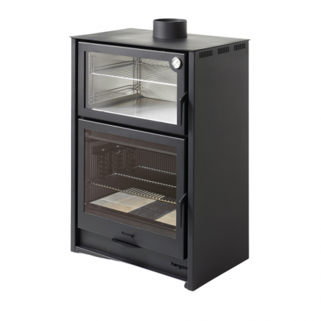 Salamandra com forno a lenha Hergom Arce