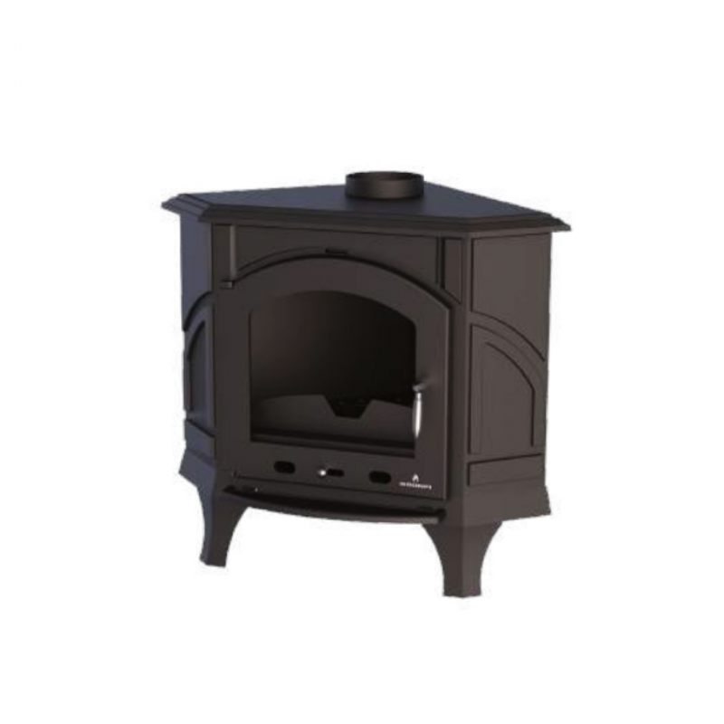 Salamandra a lenha de canto Altea 11,5 kw Bronpi
