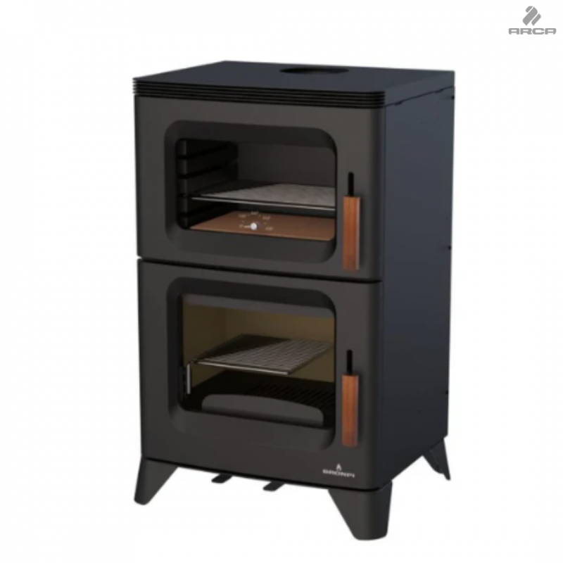 Salamandra a lenha com forno Hilton-H Bronpi
