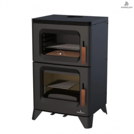 Salamandra a lenha com forno Hilton-H Bronpi