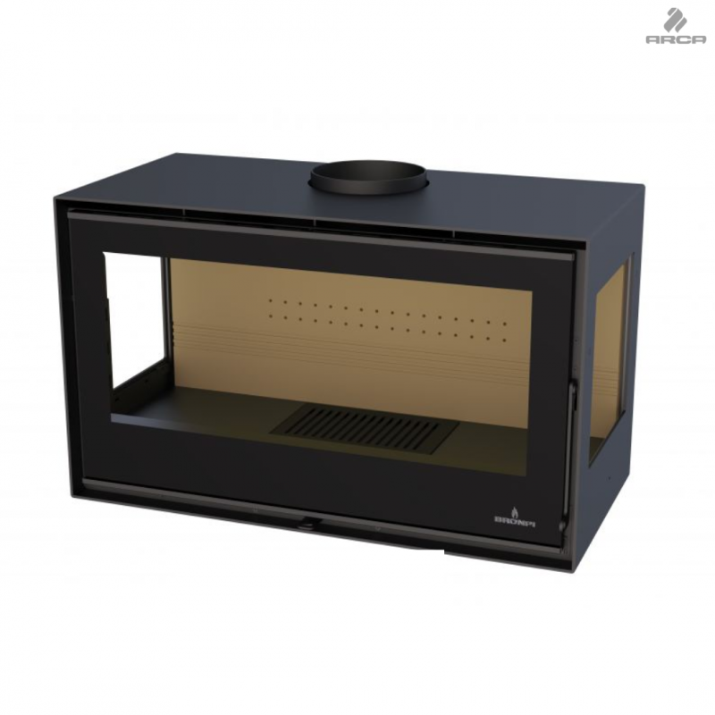 Salamandra a lenha Bimba 90 3 Vidros Bronpi